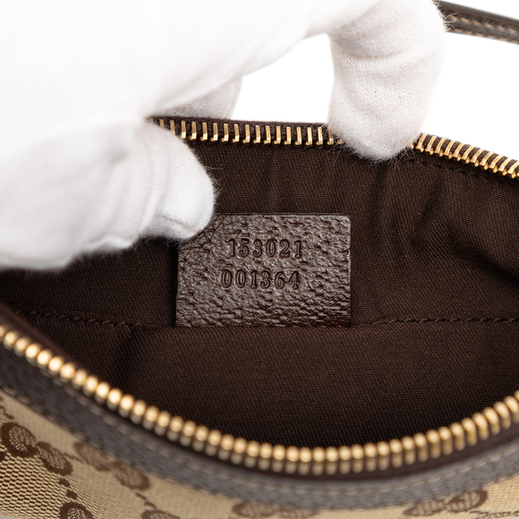 Pre-Loved Gucci GG Canvas Bumble Bee Charm Pochette - Picture 6 of 8